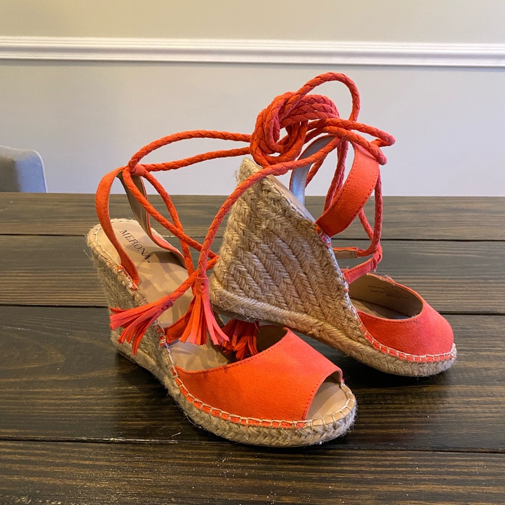 Merona espadrille tie wedge